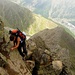 der Klettersteig ähnliche Zustieg zur Mischabelhütte 3335m