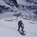 Die ersten Meter nach der Engelberger Lücke noch mit Schneeschuhen