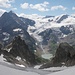Abstiegsroute über Obertal-Gletscher, gegenüber Steigletscher, Susten- und Gwächtenhorn