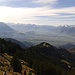 Blick Richtung Feldkirch zur Alvierkette