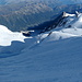 Dimensionen: Der Bossongletscher wälzt sich vom Gipfel des Mont Blanc 3200 Höhenmeter hinunter und endet erst auf ca. 1600 m im Wald über Chamonix.