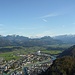Blick über Hallein zum Tennengebirge und zum Dachstein