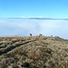 Il profilo delle alpi si staglia sopra il mare di nebbia