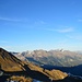 Der Tschuggen im Abendlicht. Hinten die Berge um das Faulhorn und das Schwarzhorn.