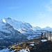 Die Jungfrau mit dem Silberhorn in der Abendsonne.