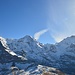 Panorama auf Eiger, Mönch und Jungfrau vom Gipfel des Tschuggen.