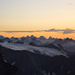 Mont Blanc und Nachbarn am Abendhimmel
