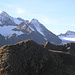 Blick auf Gipfel über dem Alpeinen Ferner