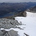 Rückblick vom Gipfelplateau zur ersten Etappe - und Piz Julier, Ot und Kesch