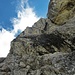 Blick auf den Verlauf des Klettersteigs