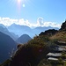 Der Weg vom Bivacco Alpe Scaredi zur Capella di Terza