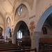 L'interno della chiesa di Bristen.<br />È opera dell'architetto Adol Gaudy (1872 - 1956), può ospitare 400 persone e la costruzione fu iniziata nel 1911 per terminare due anni più tardi.
