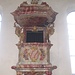 Il pulpito della parrocchiale di Sankt Albin.
