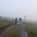 Start im Nebel