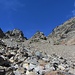 Verso la sella di quota 2750 m ca., tra il dentello di destra e la cresta S del Pizzo dei Piodisc.