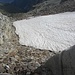 L'uscita dall'imbuto roccioso, acceso ai pascoli dell'Alpe Campioni, via diretta scelta per la discesa.