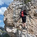 auf dem Günther Messner Steig, Leiterpassage