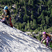 They seem to have lots of fun - in the foreground you can see the "crux" slab traverse