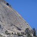 Lower Part of Half Dome West Flank: the  last 4 pitches on the Dike can be clearly seen (Marker), the first 3 are hidden. 