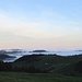 Blick auf die Nebelsuppe im Nordwesten und die Frage "ob sich der Nebel heute auflösen wird"
