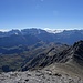 Blick zum flachen Glacier de la Plaine Morte - mit einigen uns bekannten Gipfeln