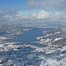31.01.2010: Der winterliche Tegernsee von oben.