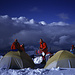 Au camp 3 (6050m) la veille du sommet, l'excitation monte...