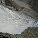 Tiefblick auf die Spaltenzone des Bishorngletschers