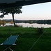 Abendstimmung auf dem Campingplatz am Südlichen See im Grossen Weserbogen.