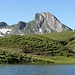 Magerrain as seen from the small lake Sächserseeli
