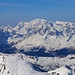 Gipfelausicht im Zoom vom Bruschghorn (3056m) auf den höchsten Glarner Berg: Tödi - Piz Russein (3614m).
