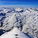 Gipfelausicht vom Bruschghorn (3056m) nach Westen auf den Piz Tomül / Wissensteinhorn (2945,9m) auf dem ich letztes Jahr mit Ski stand.