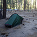 First campsite: My lonely tent on pre-seasonal deserted campground of Twin Lakes - I spent two nights here, one before [http://www.hikr.org/tour/post81135.html Matterhorn Peak] and the other before leaving for the trip reported here. 