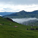 Hinten links im Rheintal bewegt sich der Nebel mit dem Föhn von Süd nach Nord.<br />In der Mitte über Appenzell bewegt er sich von mit der Bise Nord nach Süd