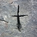 Ein natürliches Kreuz im Felsen.