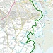 Unsere Wanderroute entlang der Küste bei Lymington.<br />Basiskarte: OS 1:25'000 (<a href="http://www.streetmap.co.uk/" rel="nofollow">http://www.streetmap.co.uk/</a>)