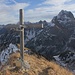 "Gipfelkreuz" mit Buchkassette auf der Ostschulter der Hinteren Üntschenspitze