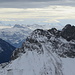 Links Plaine Morte, rechts Matterhorn und Dent Blanche