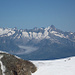 Blick ins Aletschgebiet und den grössten Gletscher der Alpen