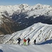 Bernhard, Kathi, Rainer und Tanja am Grat kurz vorm Gipfel
