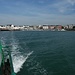 Blick von der Hythe Ferry zurück nach Southampton.