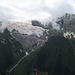 erste Bergeindrücke mit Gletscher aus dem Lift