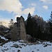 die Reste des Schloss Hubertus mit dem Vecio del Forame