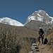 On the dusty trail in front of the mighty Huascarans.