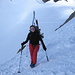 Ski buckeln im Aufstieg