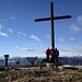 Foto di vetta al Galbiga; anche qui con la dimensione della croce non si scherza
