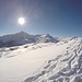<b>Rimangono poche decine di metri per arrivare sulla panoramica dorsale; dopo 2:10 h di sciata posso affermare Lüschgrat (2178 m) geschafft!</b>