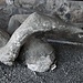 Steinabdruck einer der vom Vulkanausbruch verschütteten Menschen.