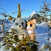 Glubschi und Stupsi auf dem Horn.