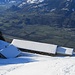Alp Bargella (1663 m) über dem wenig winterlichen Rheintal (in Vaduz zeigte das Autothermometer 9 Grad plus)